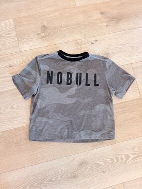 NoBull Crop ringer T-shirt Camo gray X-SMALL